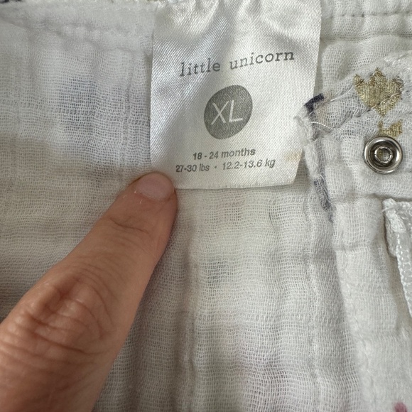 Cotton gauze baggie romper. Baby girls size 18-24 months. - Picture 6 of 7